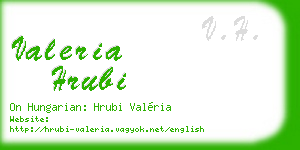 valeria hrubi business card