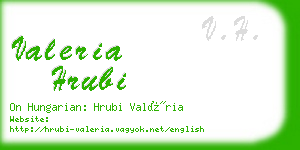 valeria hrubi business card